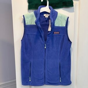 NWT Vineyard Vines Blue and Light Blue Fleece Vest